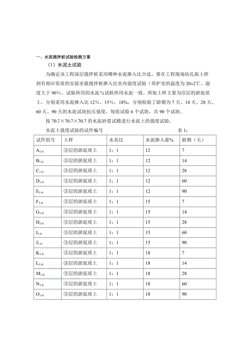 水泥搅拌桩检测.doc_第1页