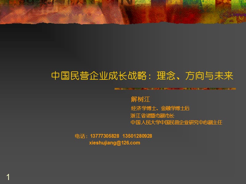 中国民营企业成长战略理念方向与未来.ppt_第1页