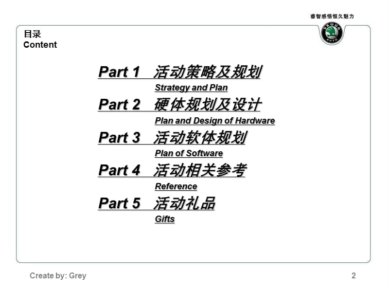 斯柯达晶锐汽车预售巡展会活动策划案.ppt_第2页