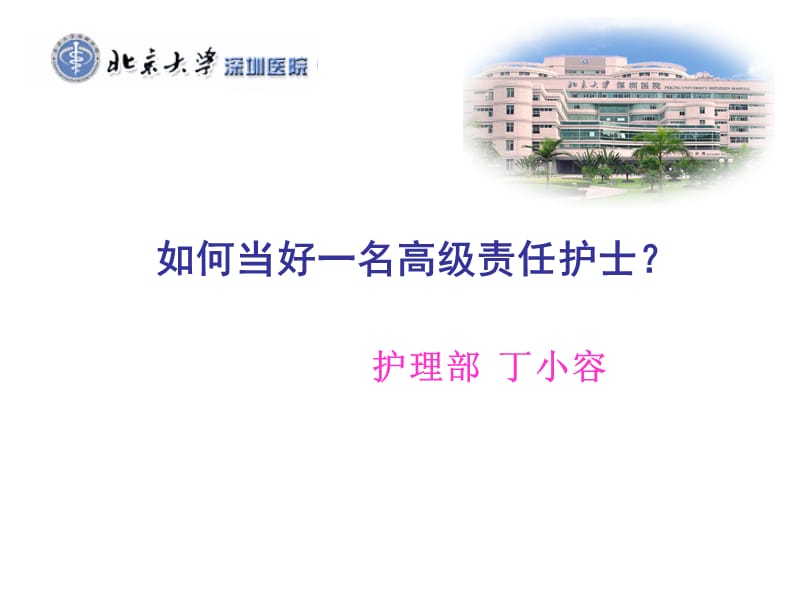 护理组长高级责任护士培训幻灯.ppt_第1页