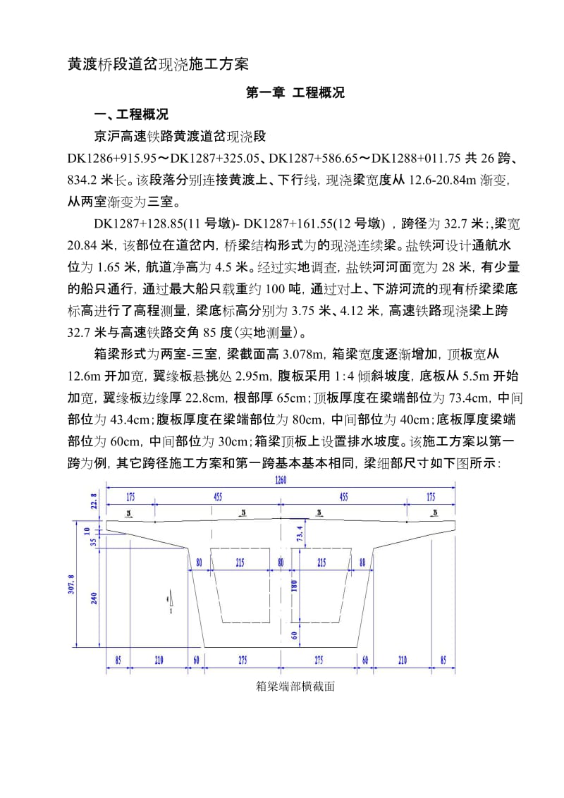 2019黄渡道岔段混凝土箱梁施工方案.doc_第1页