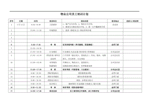 物业公司培训计划.doc