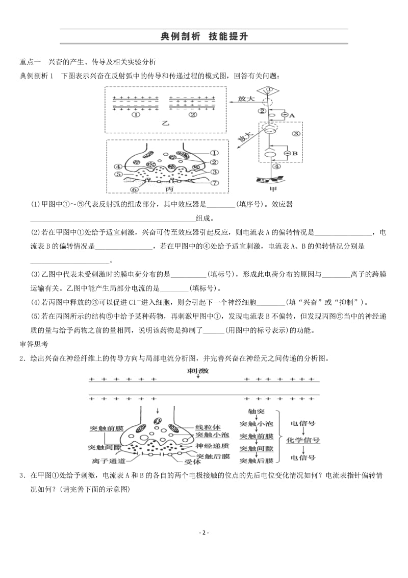 届高三生物二轮易错点同步训练：《人和动物生命活动的调节》[来源：学优高考网2127360] - 副本.doc_第2页