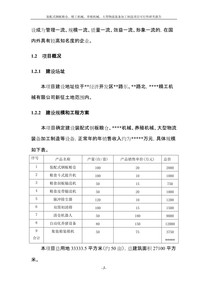 装配式钢板粮仓、精工机械、养殖机械、大型物流装备加工制造项目可行研究报告.doc_第3页