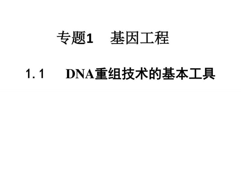 1.1 DNA重组技术的基本工具_图文.ppt.ppt_第1页