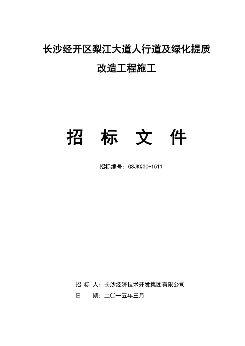 长沙经开区梨江大道人行道及绿化提质.doc_第1页