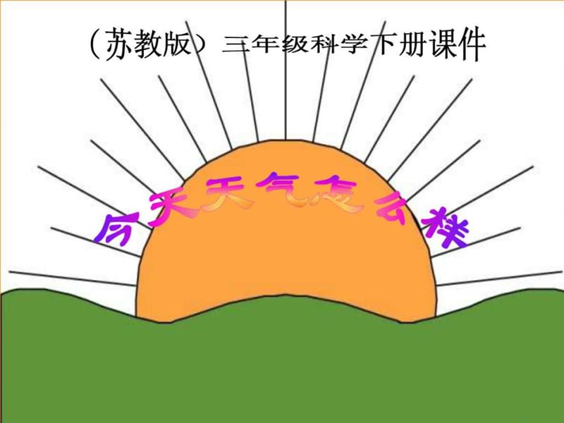 苏教版小学科学三年级下册《今天天气怎么样》PPT课件.ppt_第1页