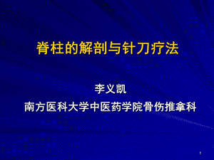 脊柱的解剖与针刀疗法南方医大李义凯ppt课件.ppt