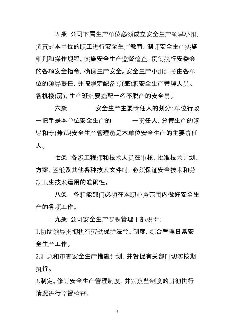 公司安全生产管理制度 .doc_第2页