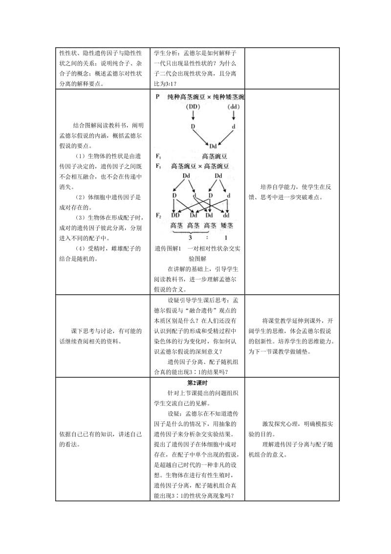 1.1《孟德尔的豌豆杂交实验》教学设计与案例1.doc_第3页