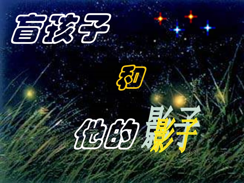 七年级语文盲孩子和他的影子1.ppt_第2页