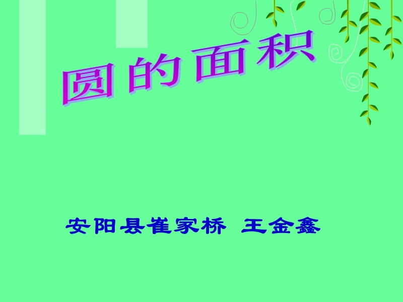 圆的面积安阳县崔家桥王金鑫.ppt_第1页