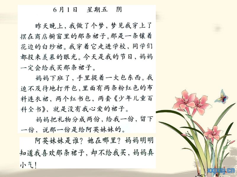 叶县龙泉单营小学〈日记两则〉.ppt_第3页