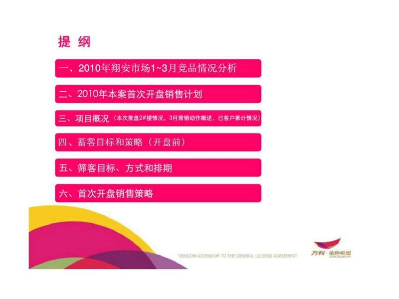 2010年福建翔安万科金色悦城首次开盘销售策略.ppt_第2页