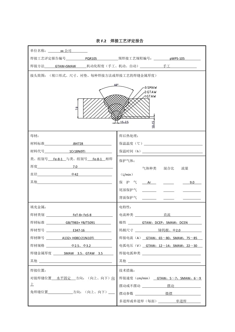 1Cr18Ni9Ti φ42x7 管状对接焊接工艺评定（氩电联焊）.doc_第3页