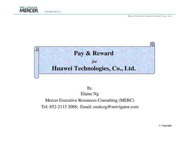 [全球四大HR咨询公司之一美世(Mercer)公司]人力资源薪....ppt.ppt_第1页