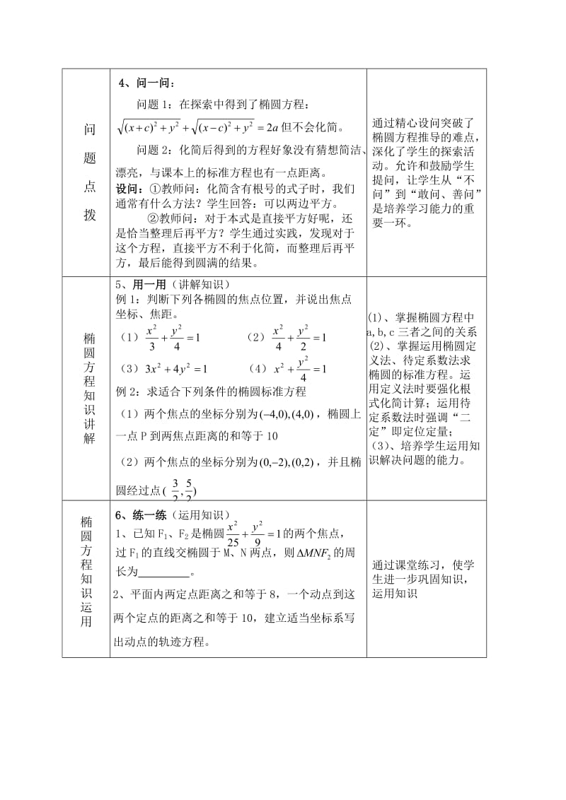 椭圆及其标准方程教学设计2.doc_第3页