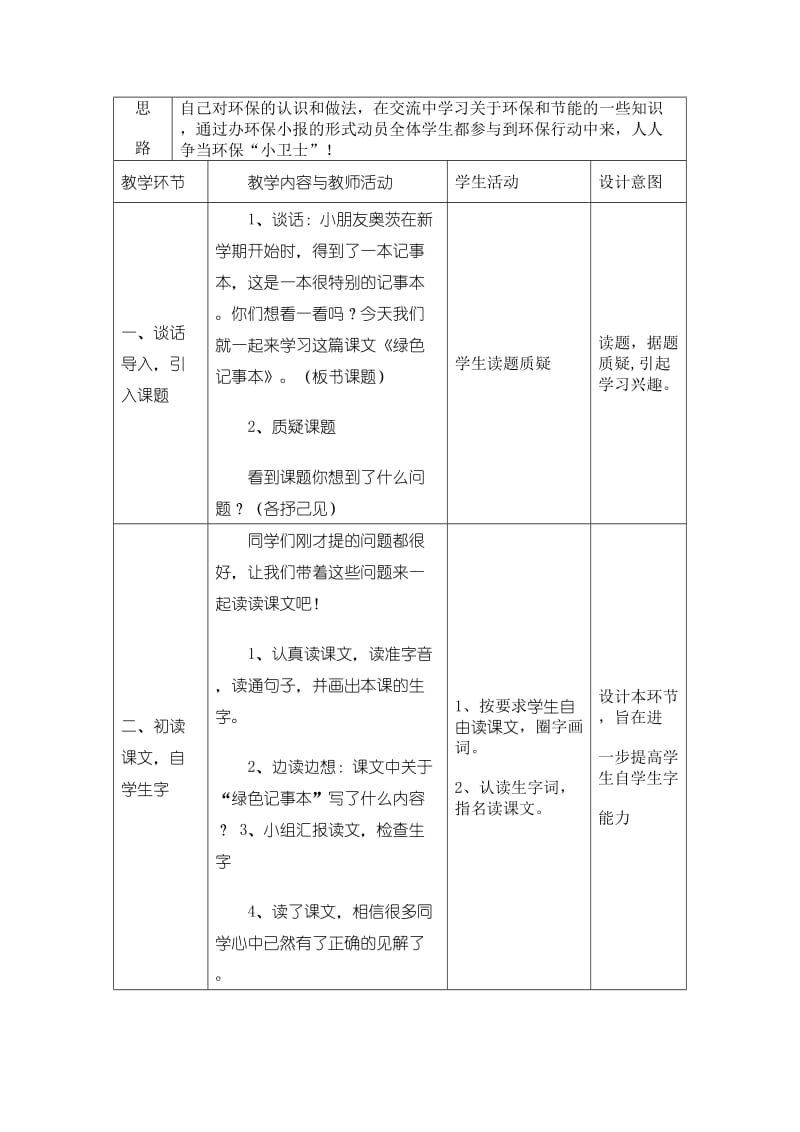 《绿色记事本》教学设计2.doc_第2页