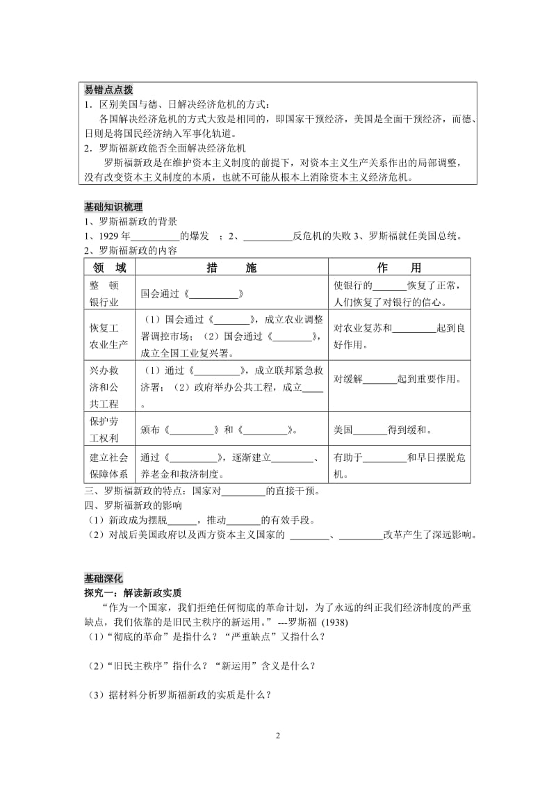 二、罗斯福新政学生版学案.doc_第2页