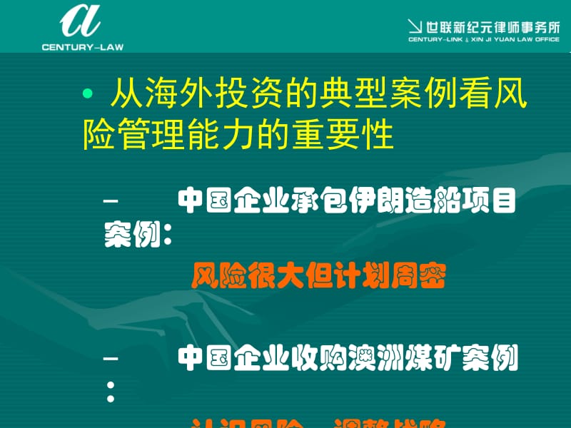 提高风险管理能力是中国企业海外投资成功的基石主讲世联.ppt_第2页