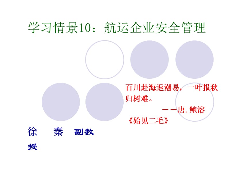 学习情景10航运企业安全管理.ppt_第1页