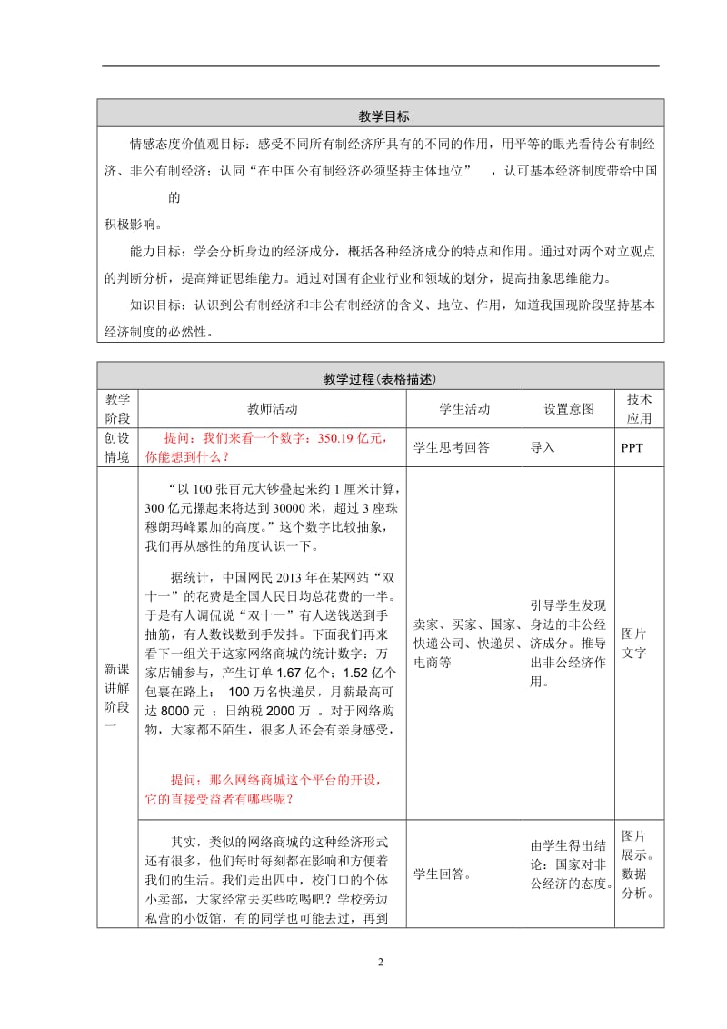 《充满生机活力的经济制度》教学设计.doc_第2页