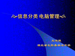 信息分类电脑管理.ppt