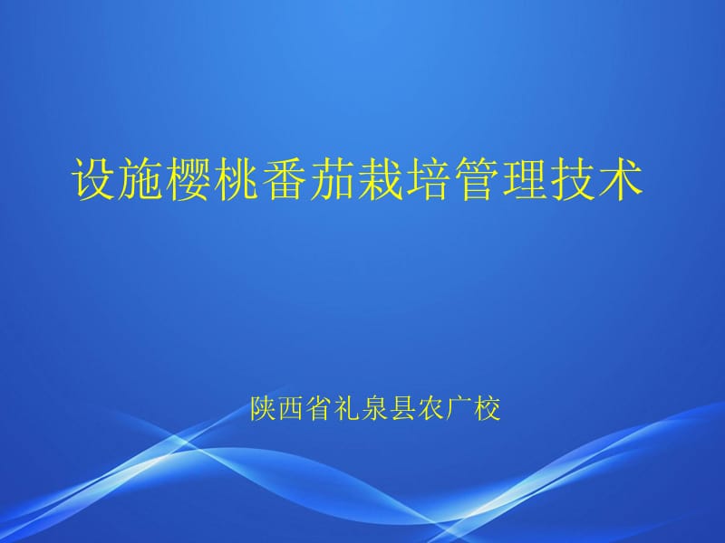 设施樱桃番茄栽培管理技术.ppt_第1页