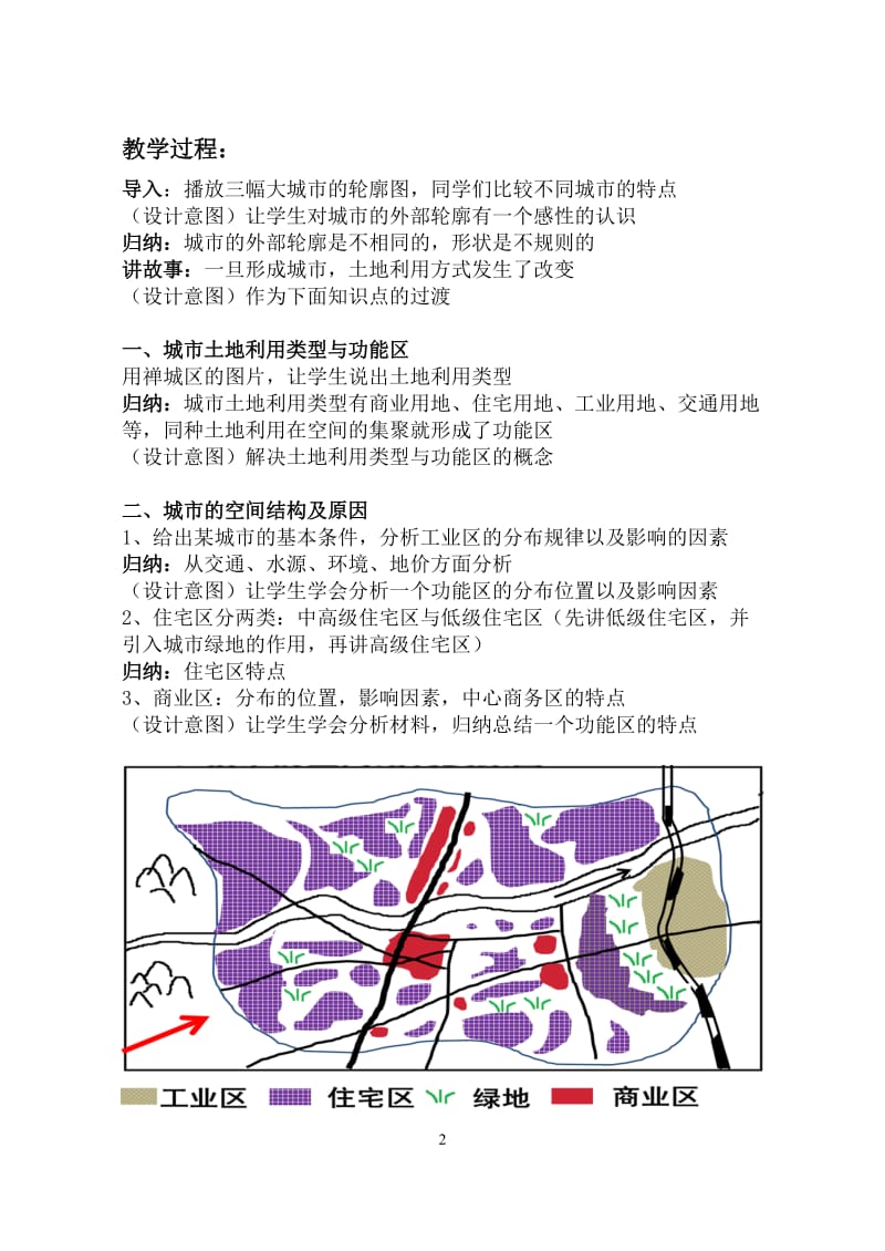 城市内部空间结构教学设计.doc_第2页