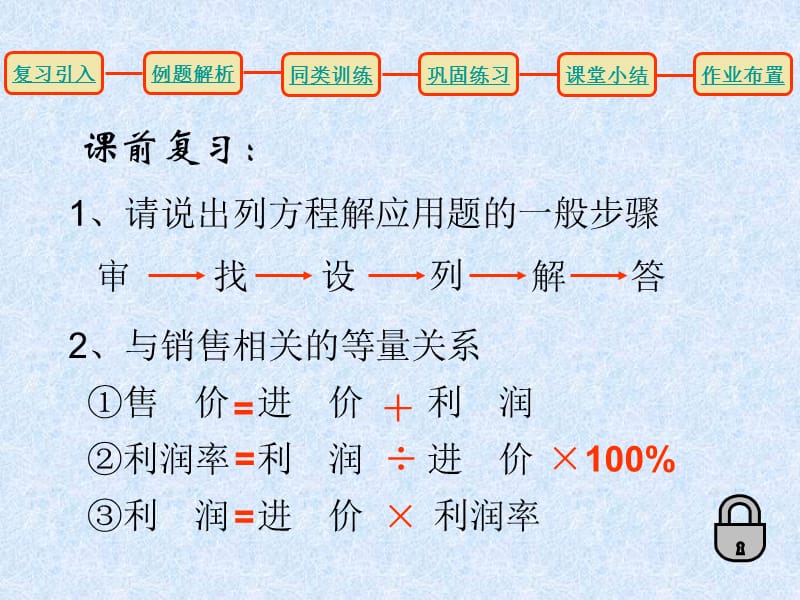 实际问题与一元一次方程（销售中的盈亏）赵静敏.ppt_第2页