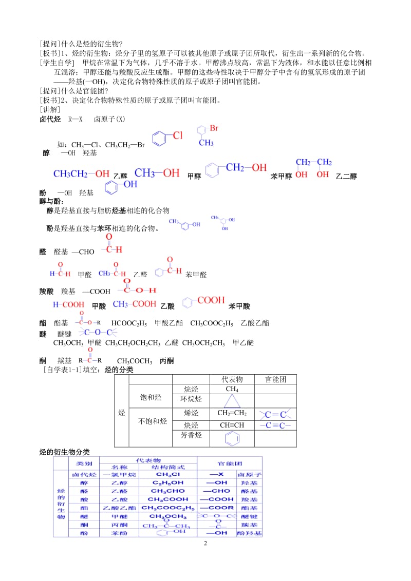 第一节《有机化合物的分类》教案.doc_第2页