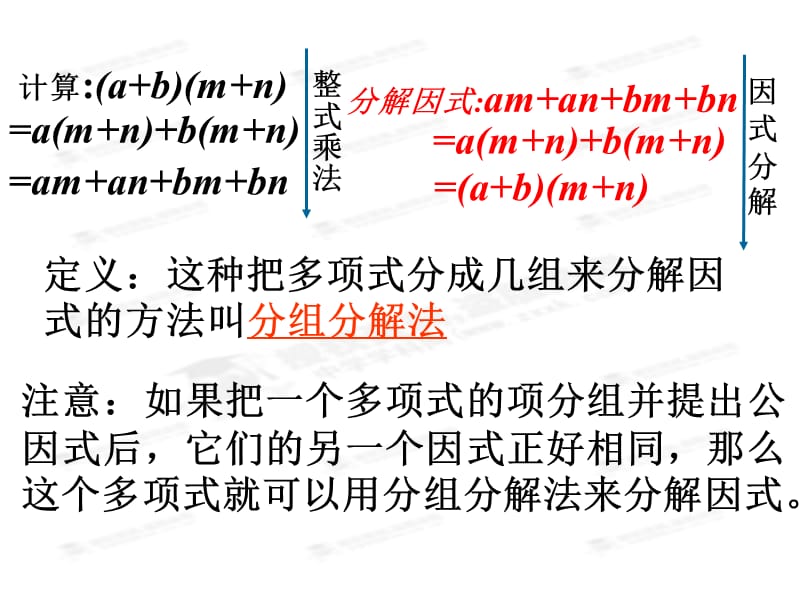 《因式分解-分组分解法》.ppt_第2页