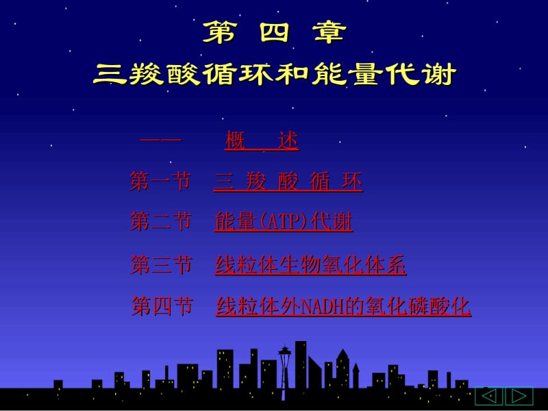 四章三羧酸循环和能量代谢.ppt_第1页