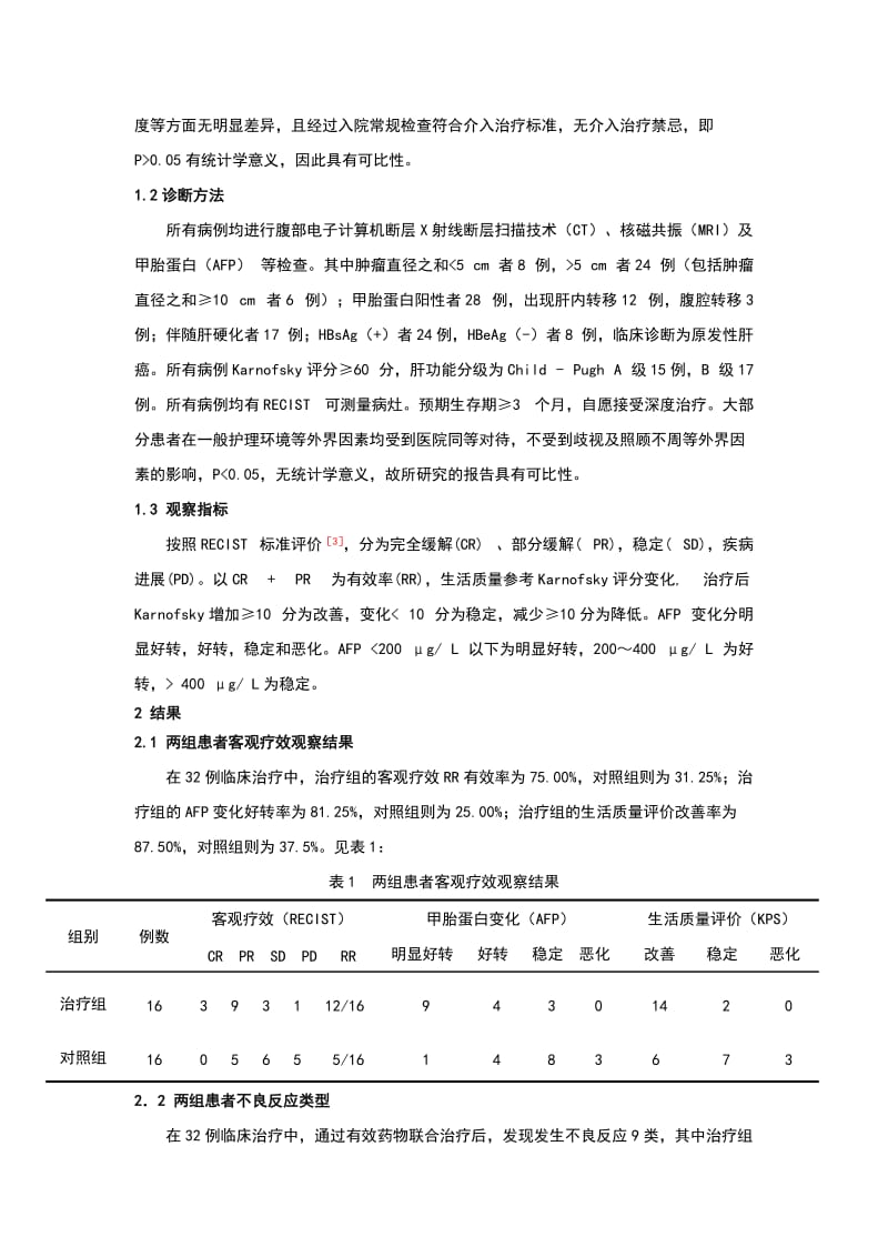 奥沙利铂及重组人血管内皮抑素经肝动脉灌注联合TACE治疗原发性肝癌.doc_第2页