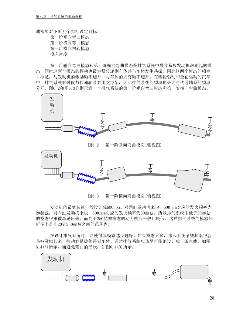 汽车进排气系统的噪声与振动第六章第二篇发动机及动力传动系统的噪声与振动第13章第二节排气系统的振动分析.doc_第2页