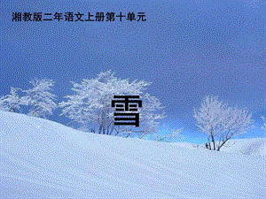 湘教版二年级上册雪课件.ppt