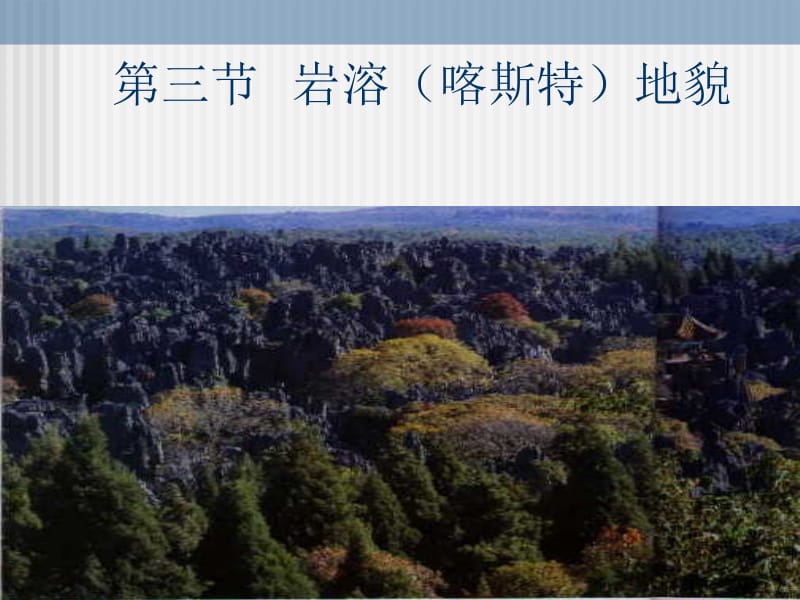 三节岩溶喀斯特地貌.ppt_第1页