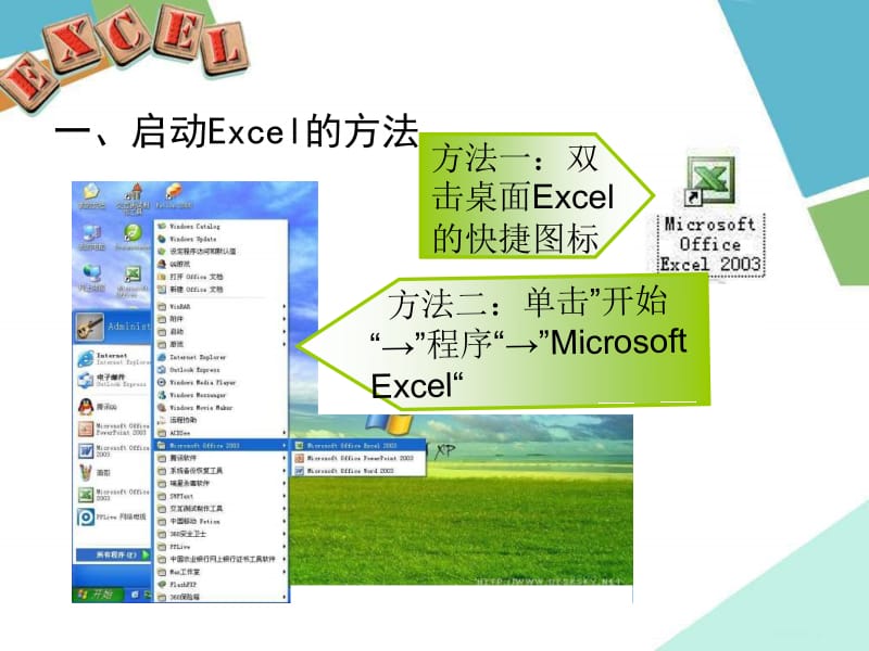 一启动Excel的方法.ppt_第2页