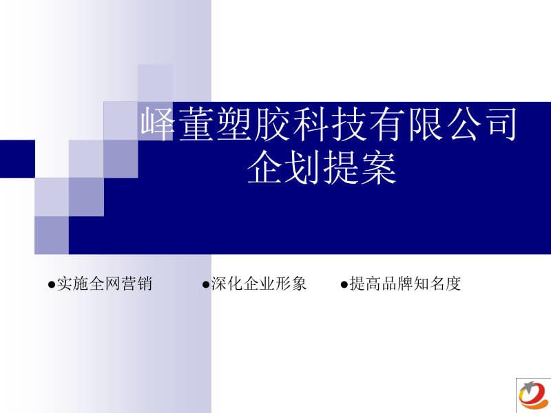 嶧董塑胶科技有限公司企划提案.ppt_第1页