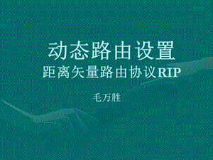 项目九动态路由协议RIP的配置.ppt