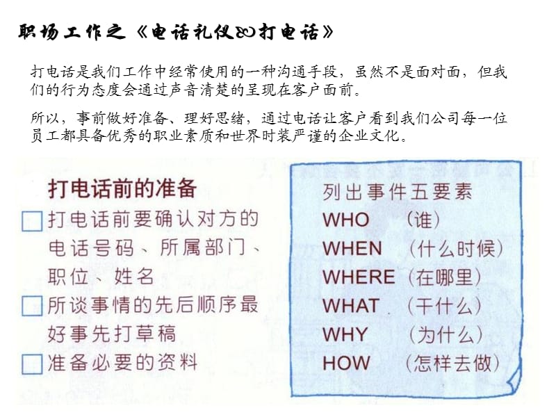 职场行为电话礼仪打电话.ppt_第1页