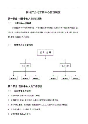 房地产公司营销中心管理制度.doc