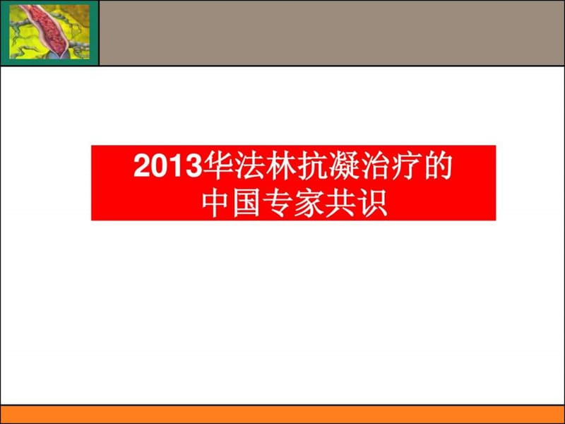 2013华法林抗凝治疗的中国专家共识.ppt_第1页