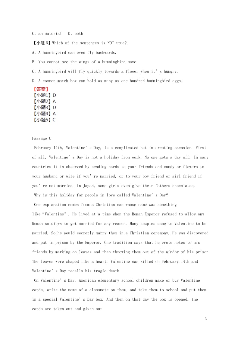 2019中考英语一轮复习阅读理解选习题3人教新目标版20190125186.doc_第3页