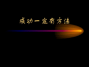 成功一定有方法.ppt