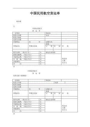 2019中国民用航空货运单精选.doc