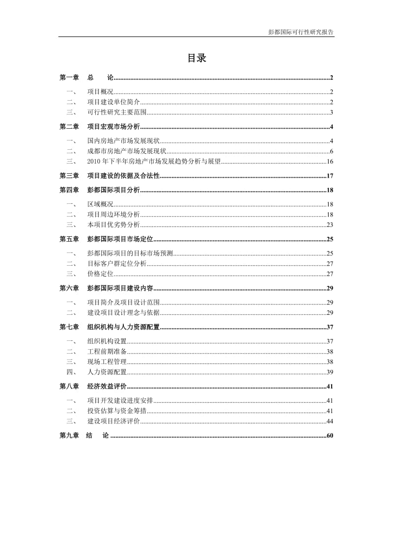 2019年年成都彭都国际项目可行性研究报告（47页）.doc_第1页
