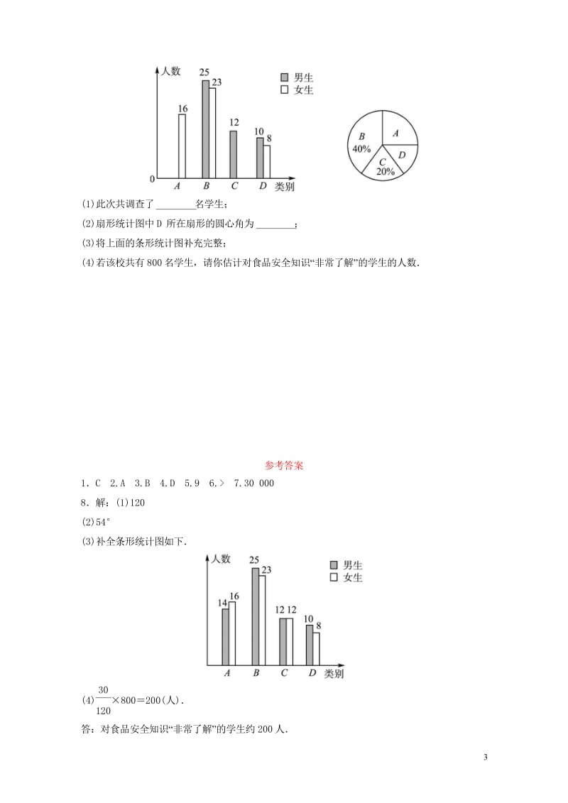 枣庄专版2019届中考数学总复习第1部分第八章统计与概率第一节统计要题随堂演练20190214161.wps_第3页