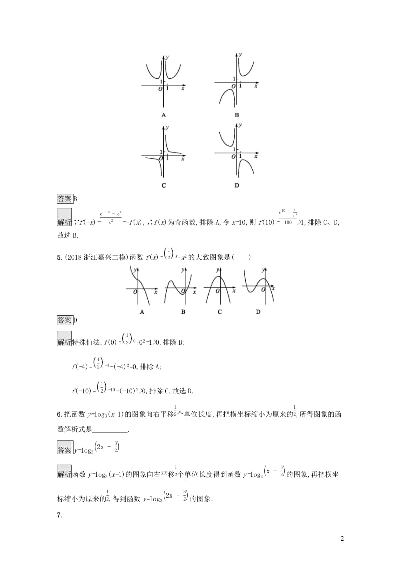 浙江专用2020版高考数学大一轮复习第二章函数考点规范练9函数的图象20190118431.docx_第2页