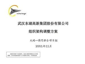 九略：武汉东湖高新集团股份有限公司组织架构调整方案.ppt